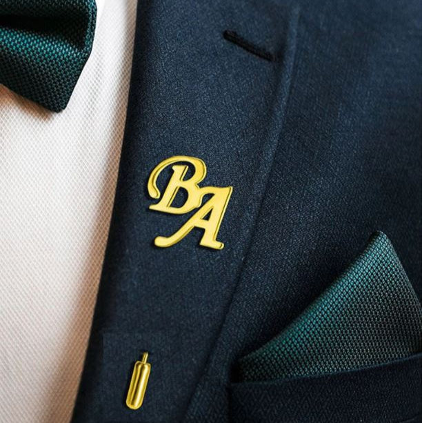 Initials Cufflinks + Free Lapel Pin
