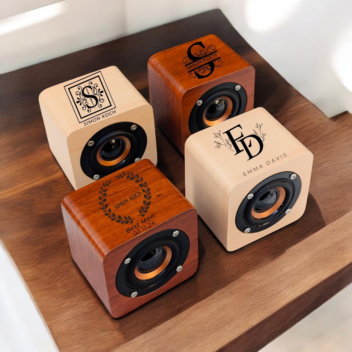 Custom Engraved Wood Bluetooth Speaker