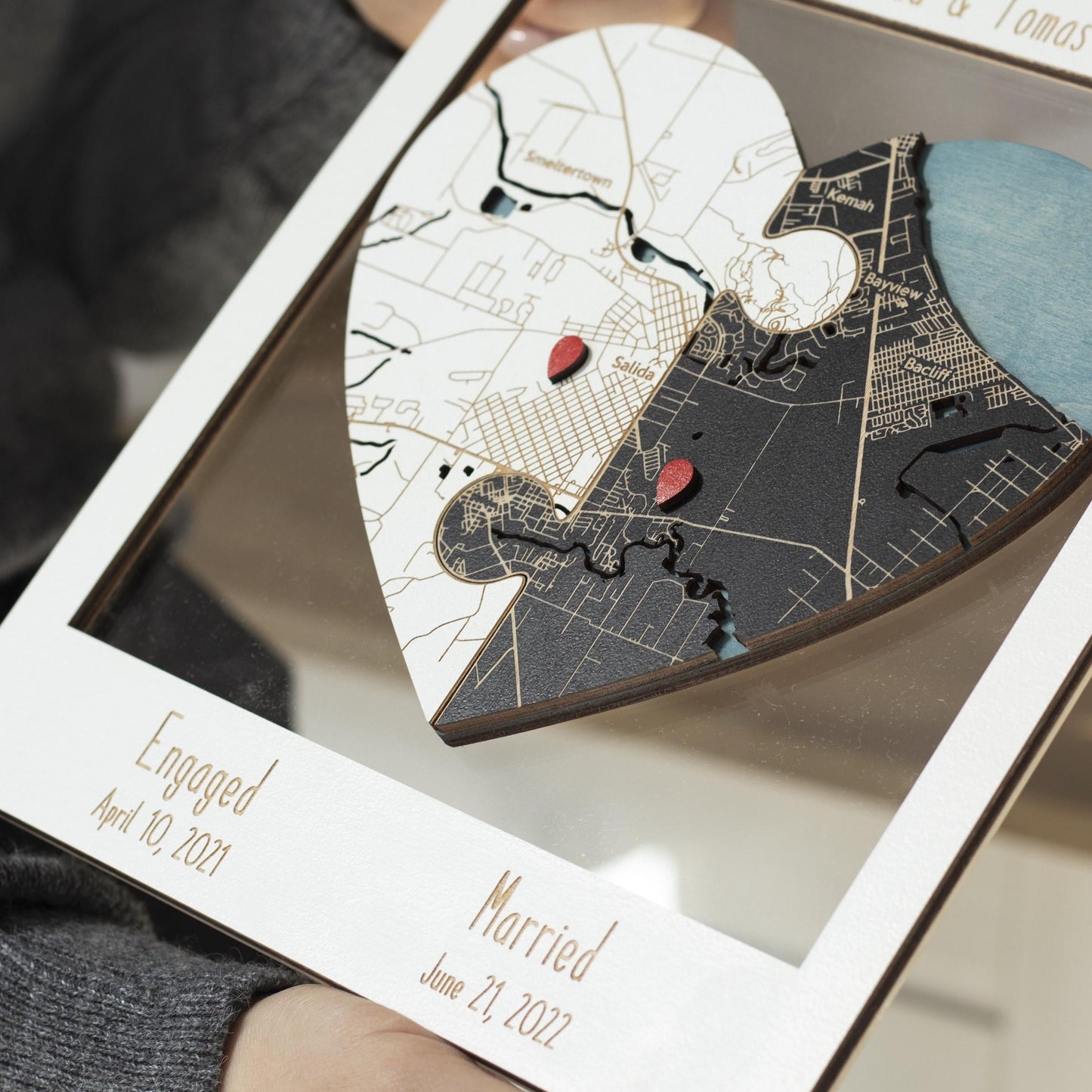 Personalized Couples Map Gift