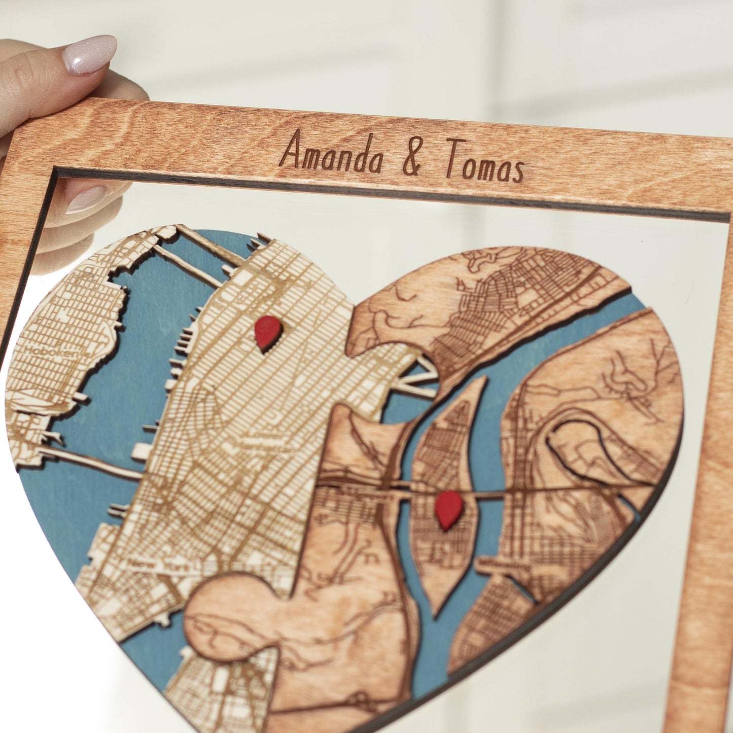 Personalized Couples Map Gift