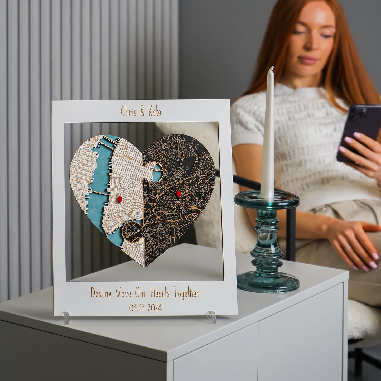 Personalized Couples Map Gift