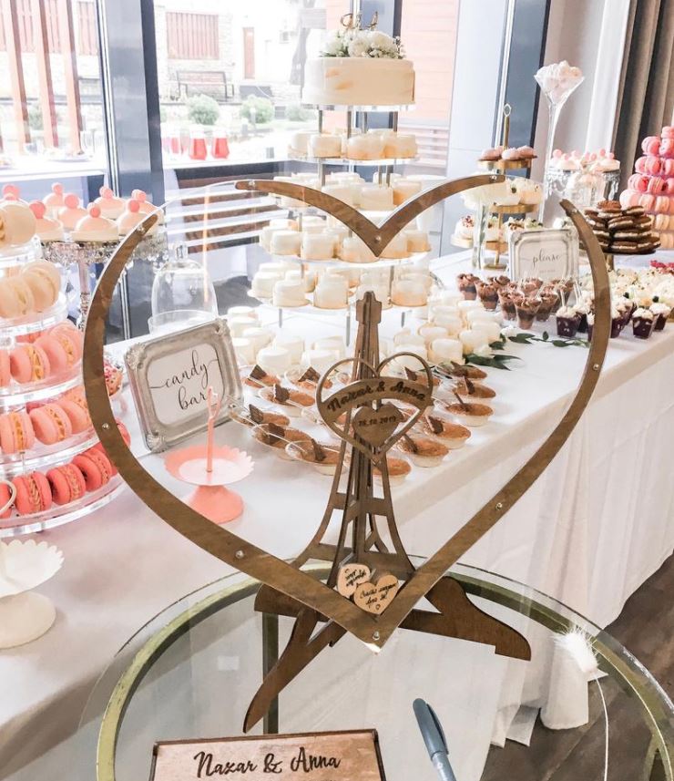 The Wooden Heart Wedding Guest Book + 3 FREE Bonuses