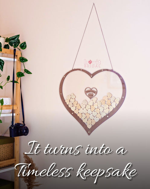 Wooden Heart Guest Book