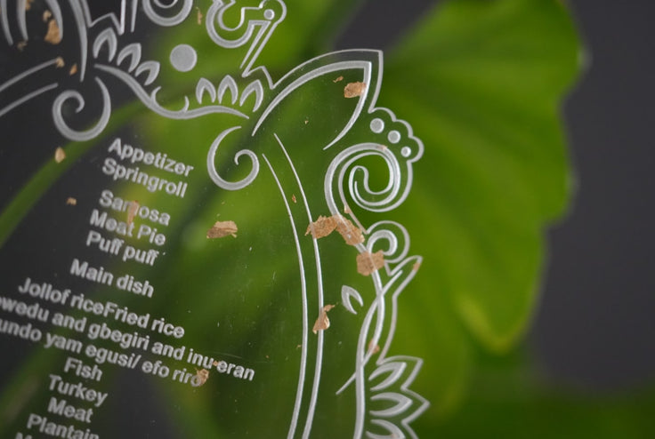 Acrylic Table Menu