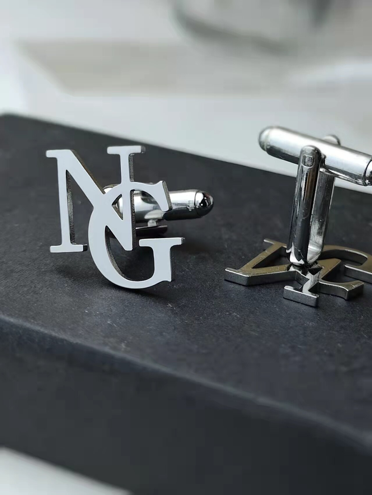 Father′s Day Gift: Initials cufflinks