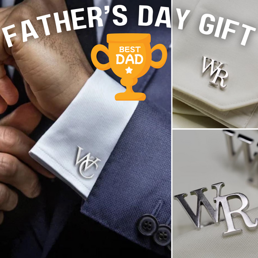 Father′s Day Gift: Initials cufflinks