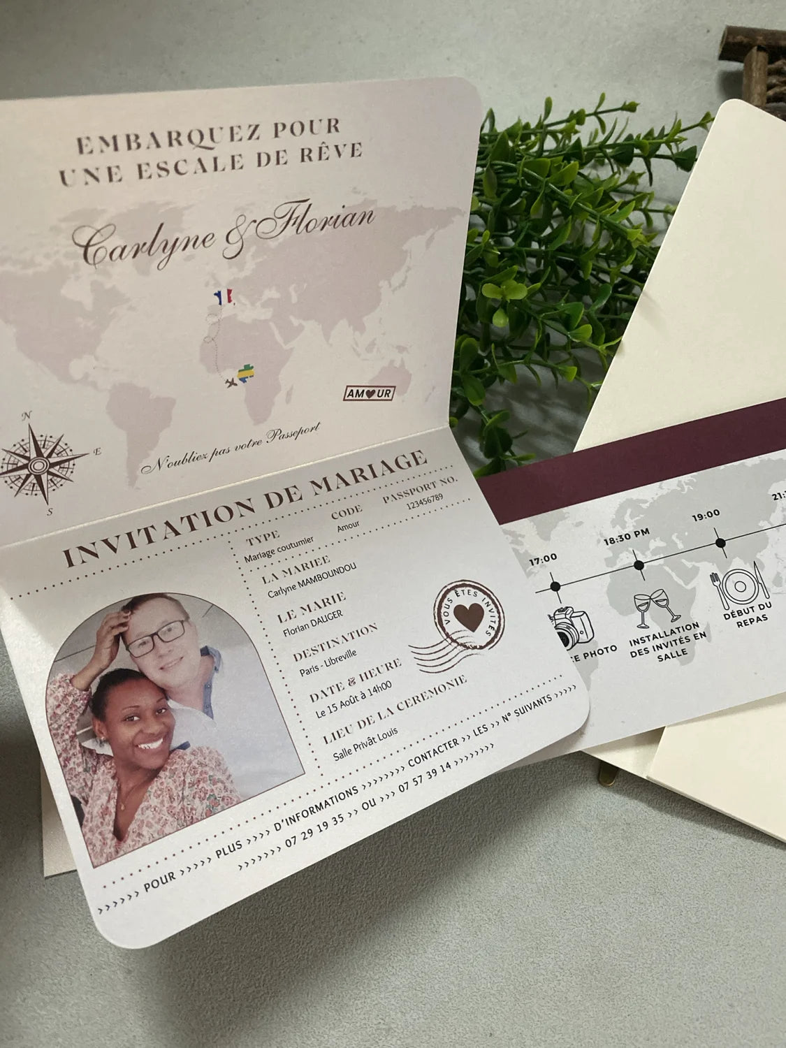 Travel Passport Wedding Invitation