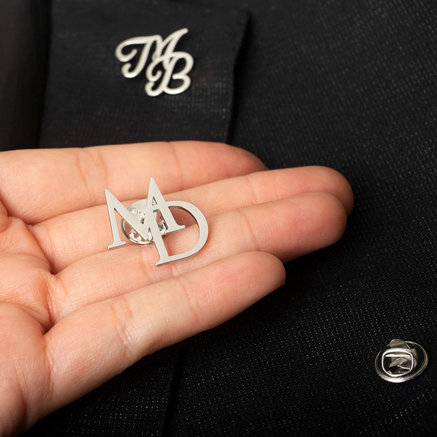 Initials Brooch