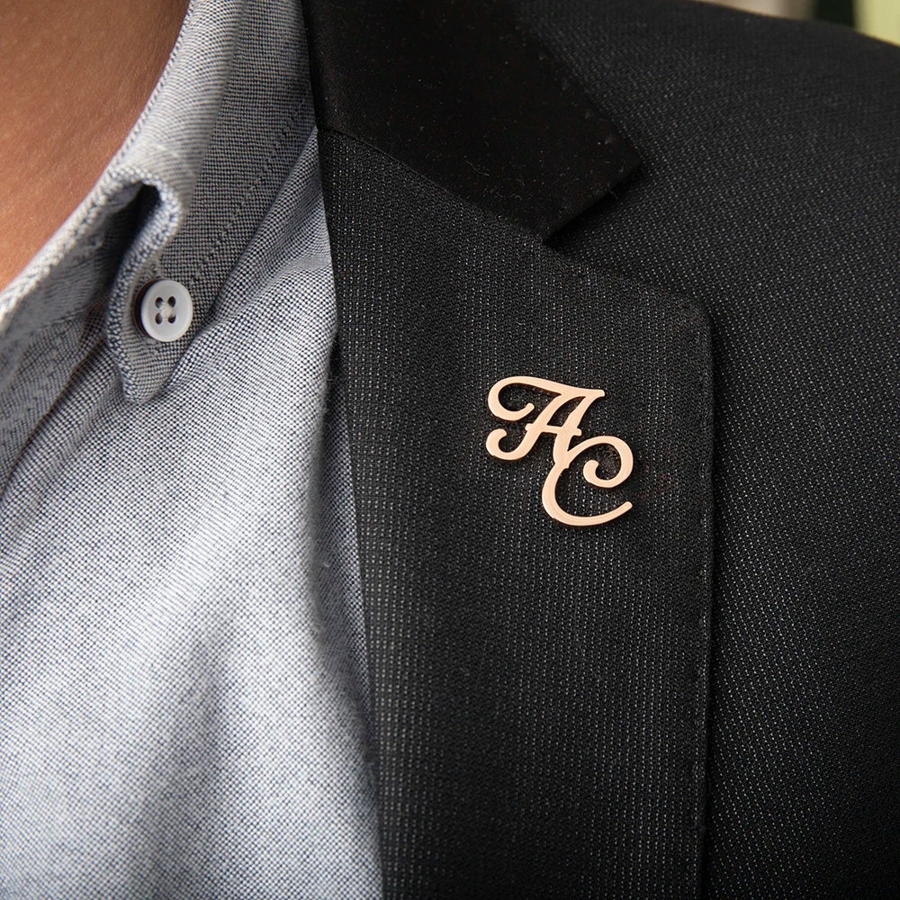 Initials Brooch