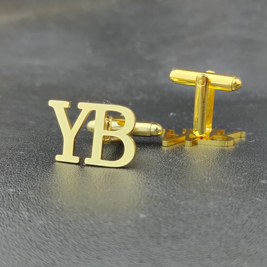 Father′s Day Gift: Initials cufflinks