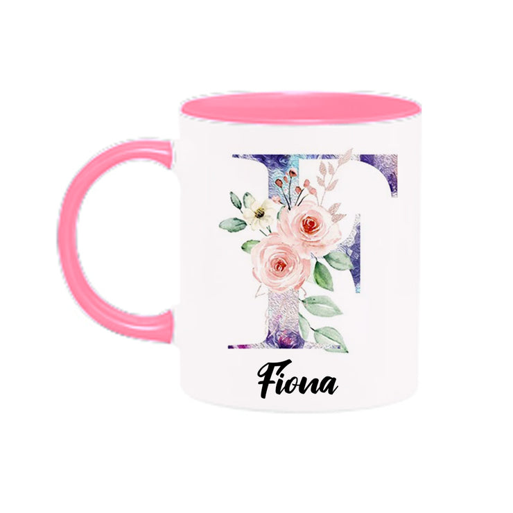 Personalized Floral Mug