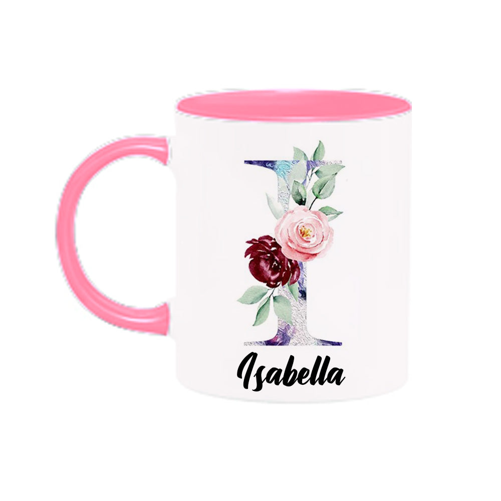 Personalized Floral Mug