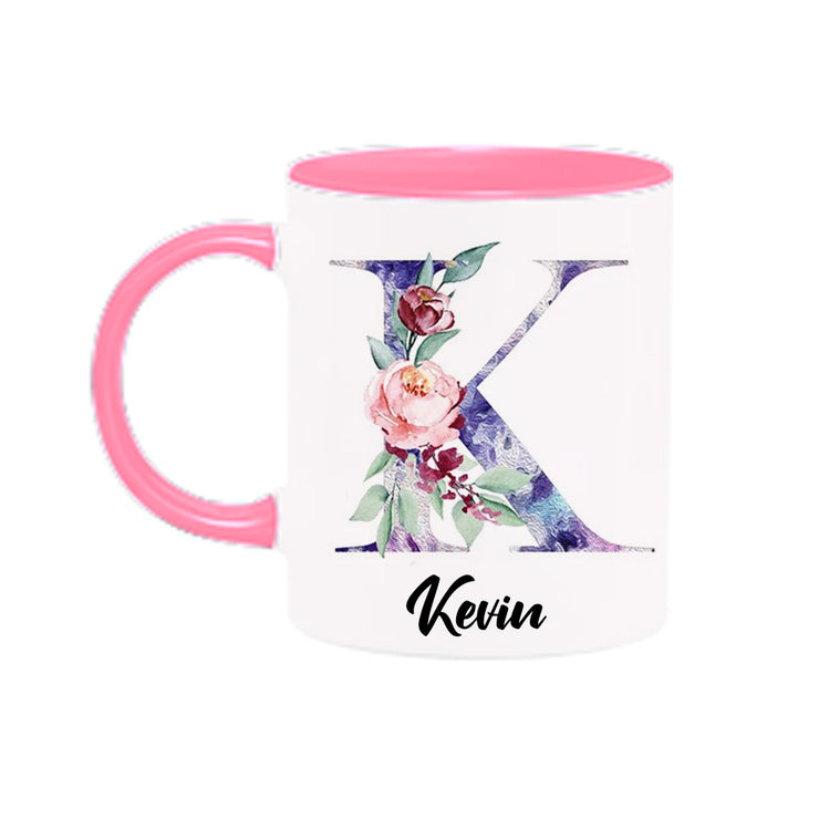 Personalized Floral Mug