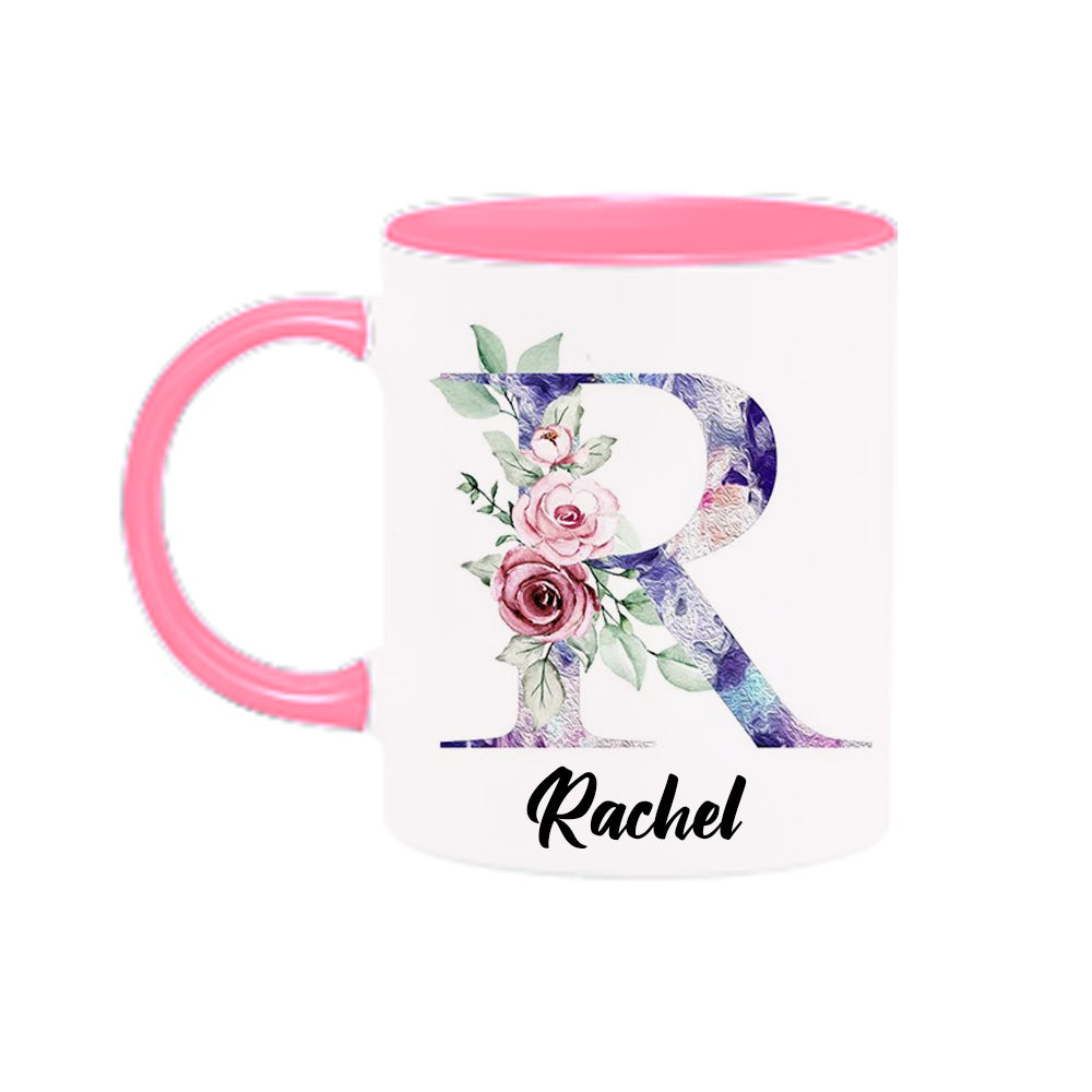 Personalized Floral Mug