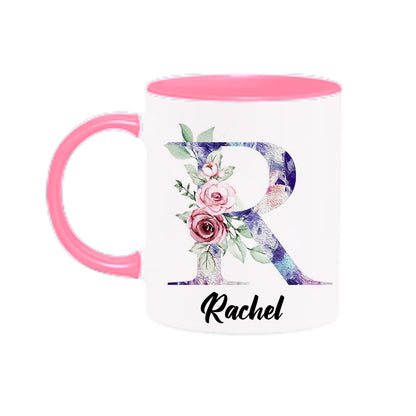 Personalized Floral Mug
