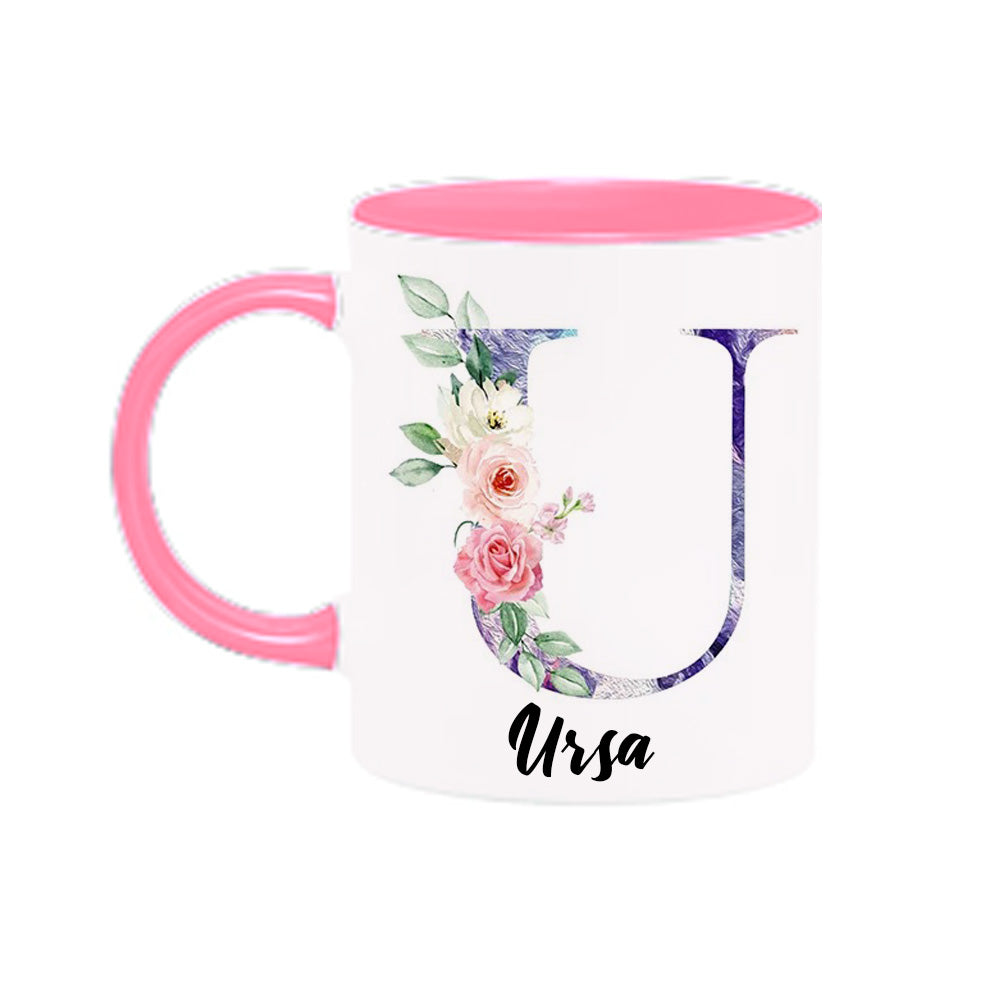 Personalized Floral Mug