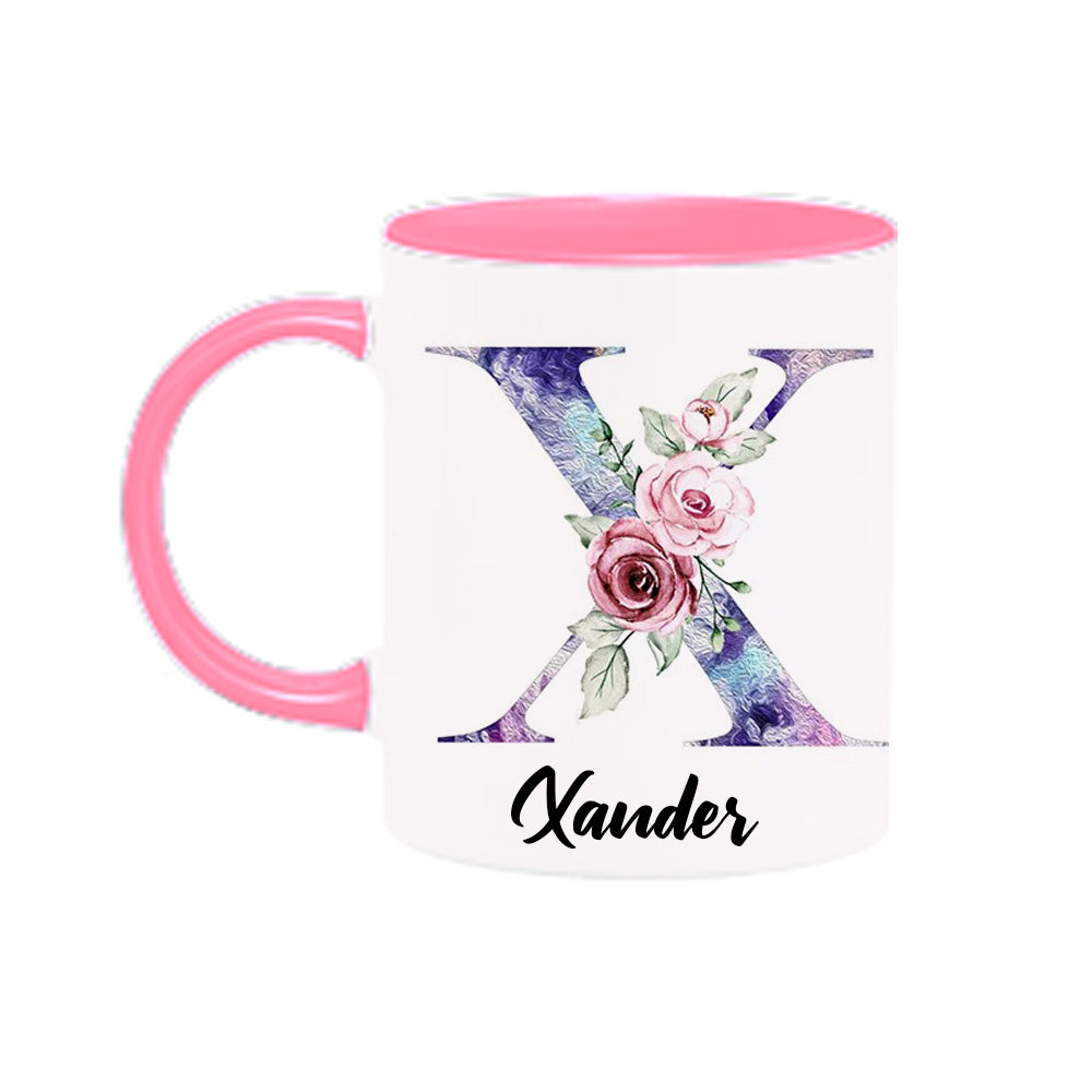 Personalized Floral Mug