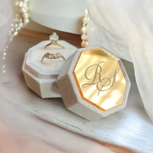 Personalized Velvet Ring Box