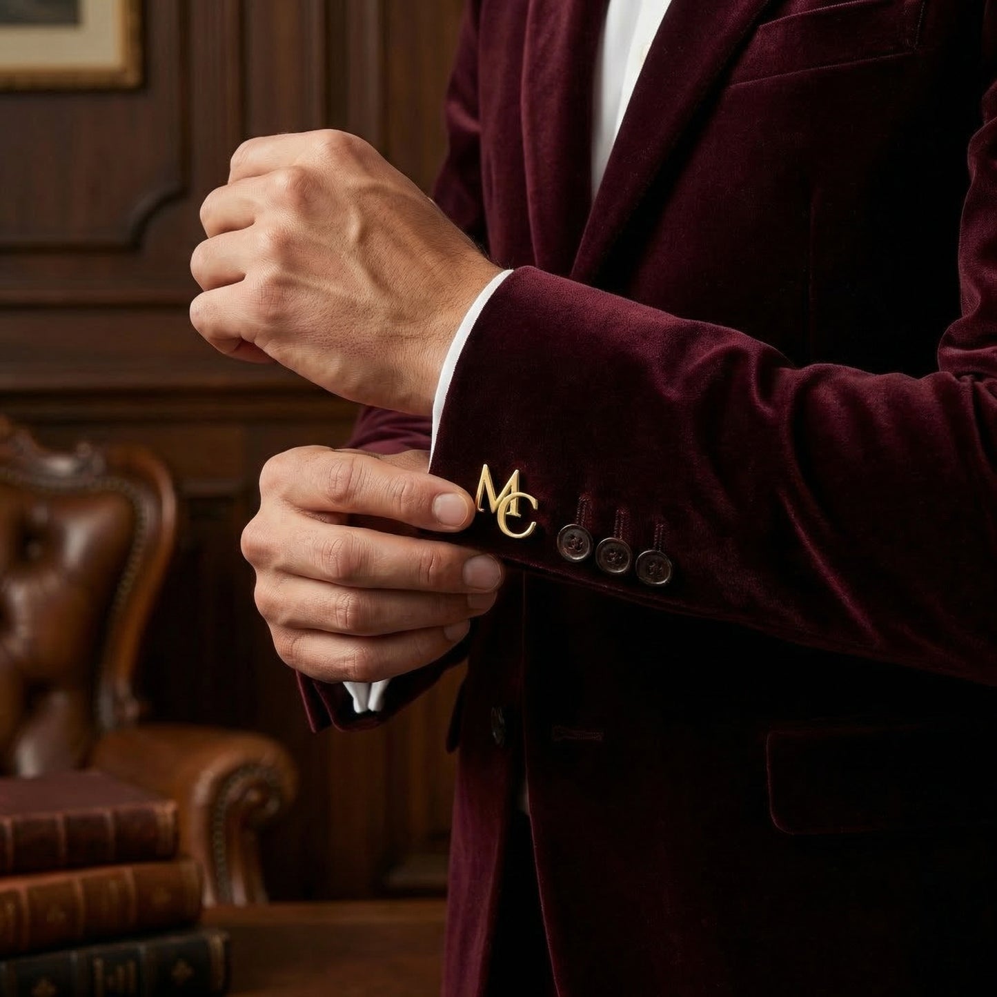Boutons de manchette initiales