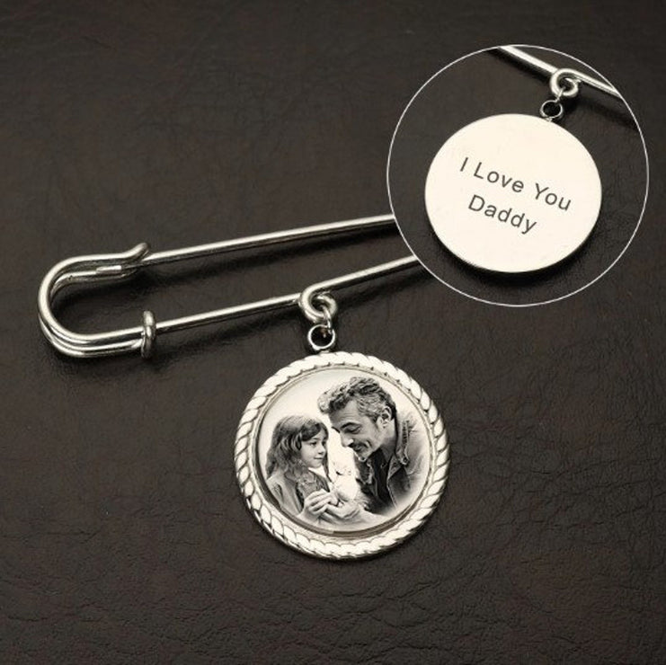 Memorial Photo Lapel Pin