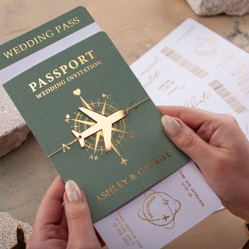Travel Passport Wedding Invitation