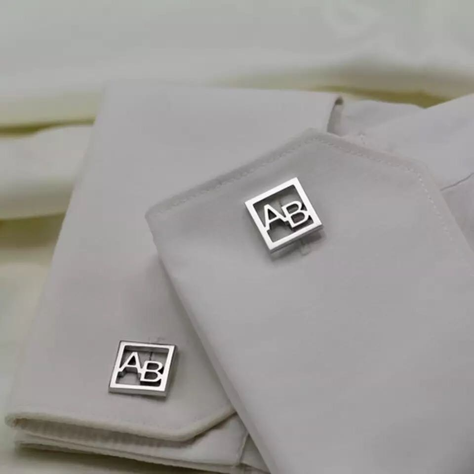 Initials cufflinks | Framed design