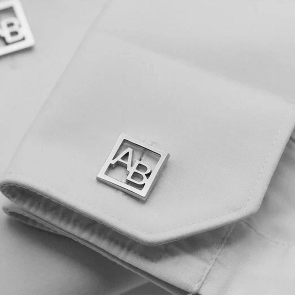 Initials cufflinks | Framed design