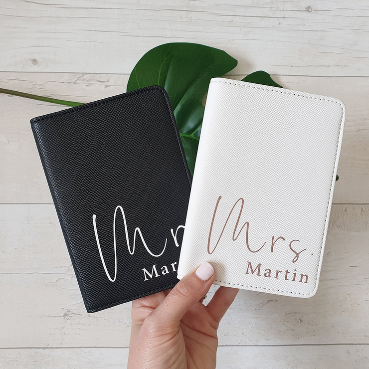 Personalized Passport Holder and Luggage Tag Set | Honeymoon Gift