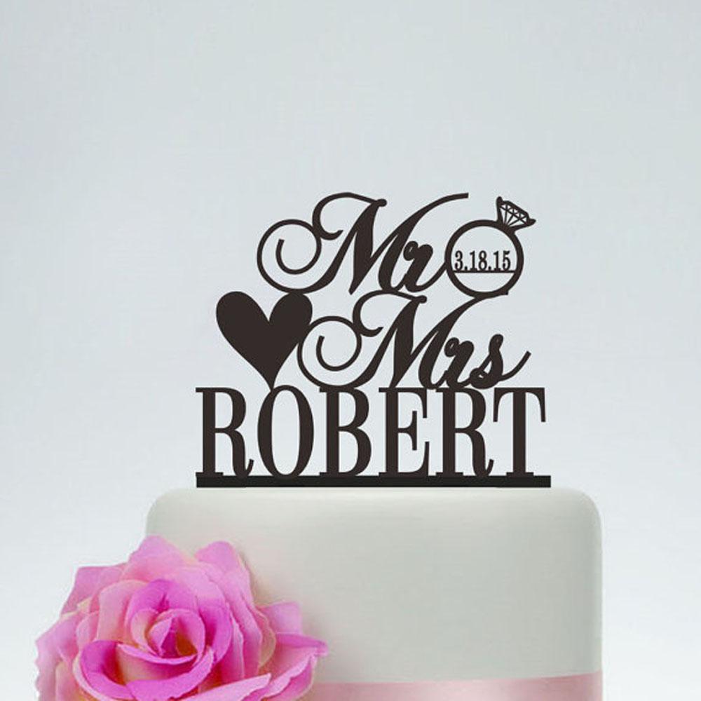 Mr&Mrs Custom Cake Topper