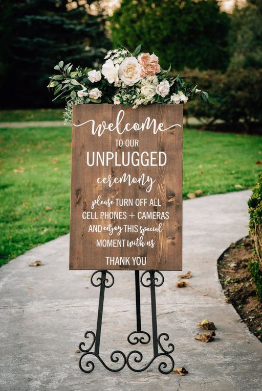 Unplugged Ceremony Sign