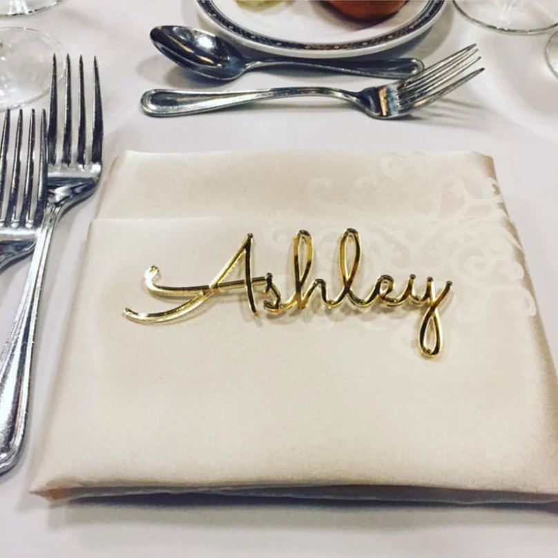 Wedding Table Placecards - Fine cursive