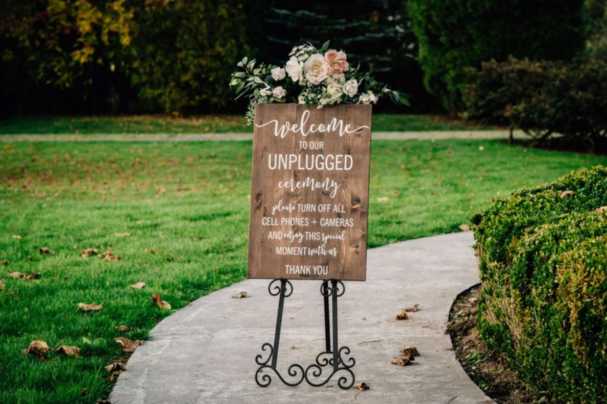 Unplugged Ceremony Sign