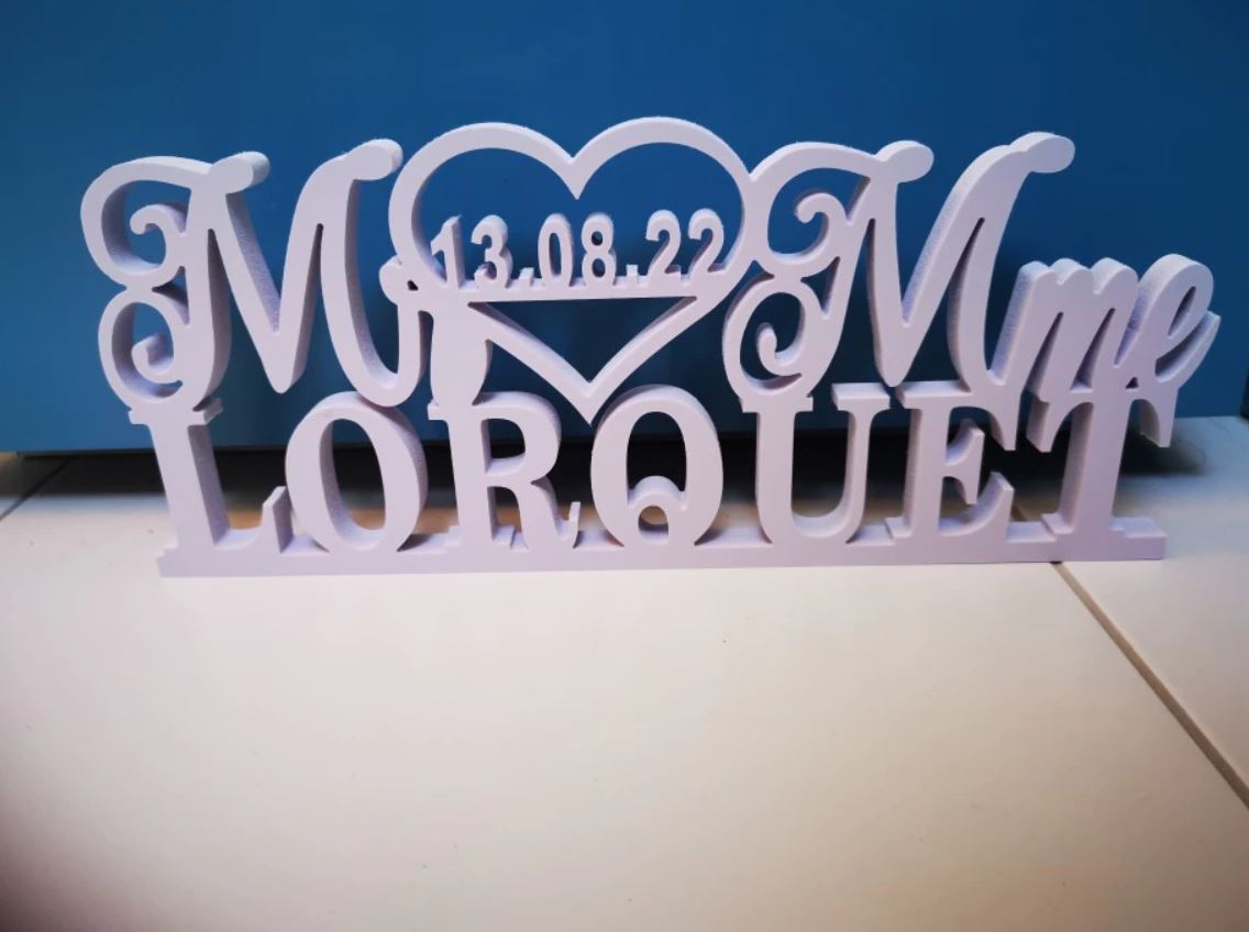 Mr&Mrs Custom Centerpiece