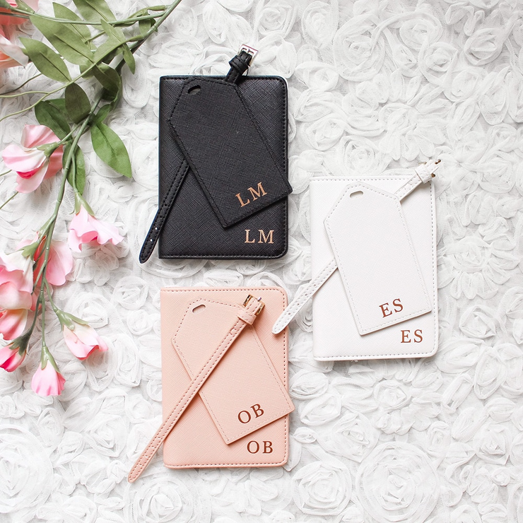 Personalized Passport Holder and Luggage Tag Set | Honeymoon Gift