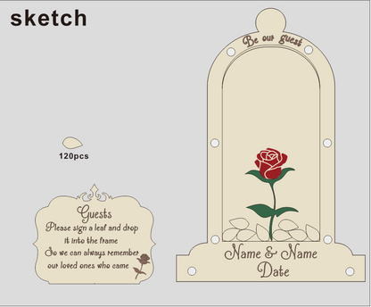 Rose Guest Book - 120 leaves